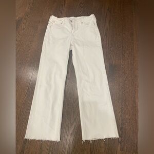 J. Crew White Slim Demi Boot Jeans